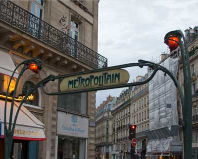Art Deco Paris Metro Sign